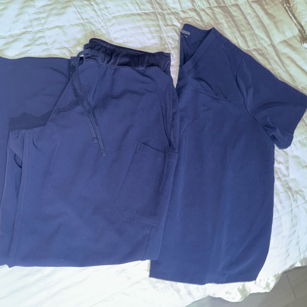Navy Mandala Scrub Set